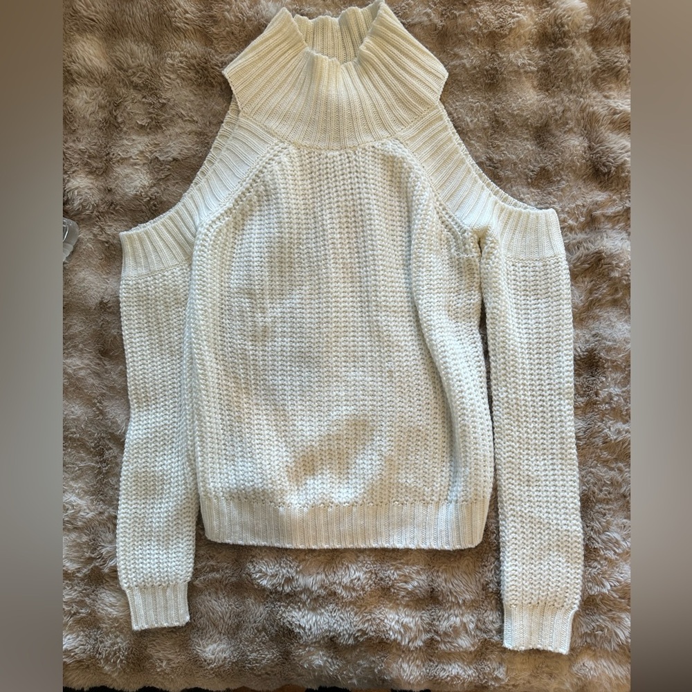 Elan Off-the-Shoulder Cream Sweater